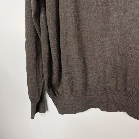 Peter Millar Mens XXL Brown Crown Soft Merino Wool Silk Quarter Zip Sweater 2XL - Picture 5 of 9